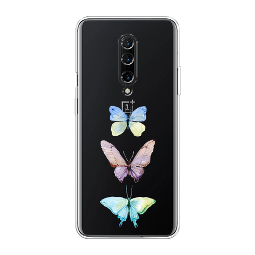 Силиконовый чехол на OnePlus 8 / ВанПлас 8 Акварельные бабочки, прозрачный силиконовый чехол на oneplus 8 ванплас 8 мышка прозрачный