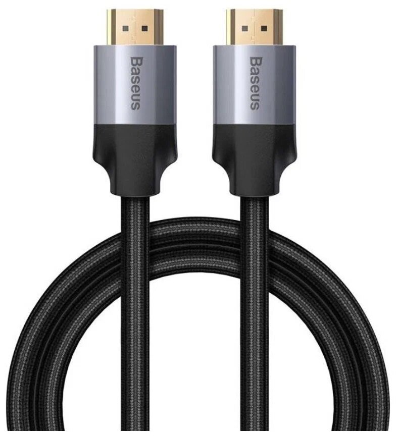 Кабель HDMI BASEUS Enjoyment Series 4KHD Male To 4KHD Male Adapter Cable 1m Dark Gray + Black (CAKSX-BOG)