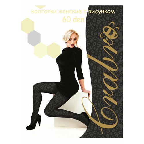 Колготки  Crabro, 60 den, с ластовицей, размер 5, черный