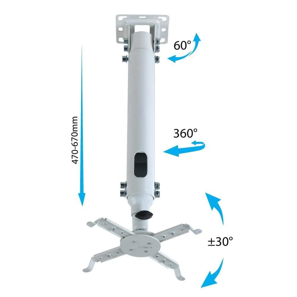 Кронштейн потолочный Kromax PROJECTOR-100 белый (20196)