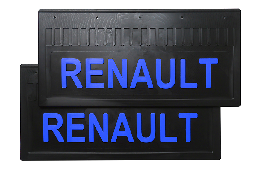 Брызговики задние RENAULT грузовые (LUX) синяя надпись 520*250