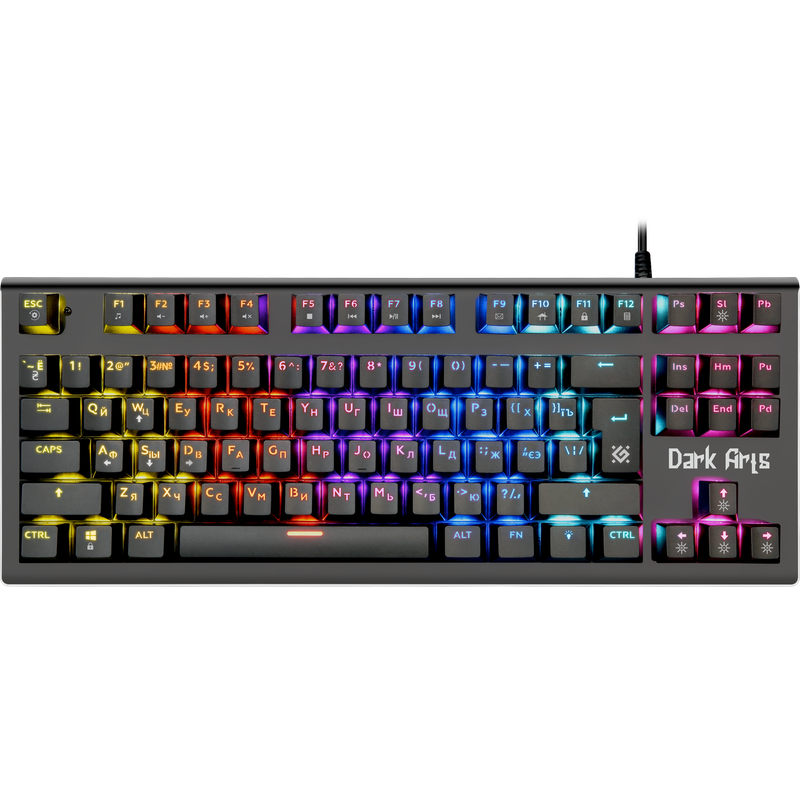 Механическая клавиатура для компьютера игровая Defender Dark Arts (TKL 80%)