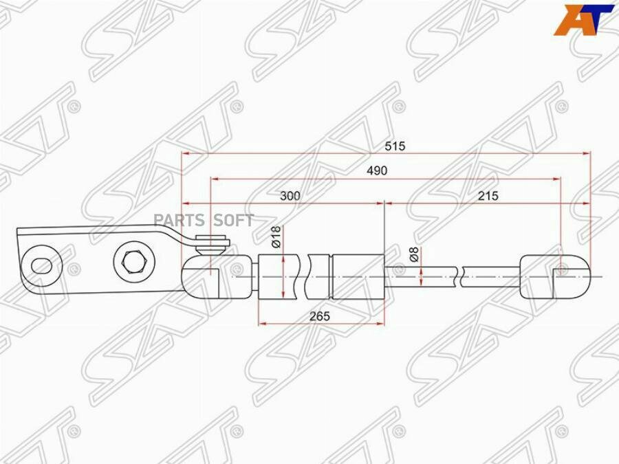 Амортизатор Крышки Багажника Nissan Ad/Wingroad Y11 99-05 Lh Sat арт. ST-90453-WD000