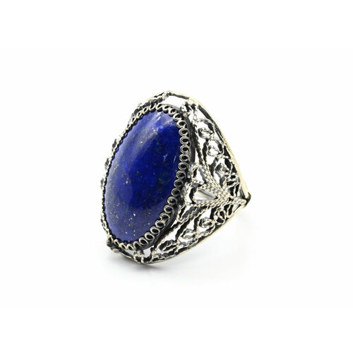 Кольцо, лазурит, размер 17.5, синий
