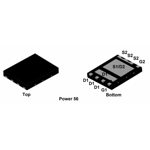 Микросхема FDMS7600AS N-Channel MOSFET 30V 30A POWER56 микросхема fdms7700s n channel mosfet 30v 30a power56