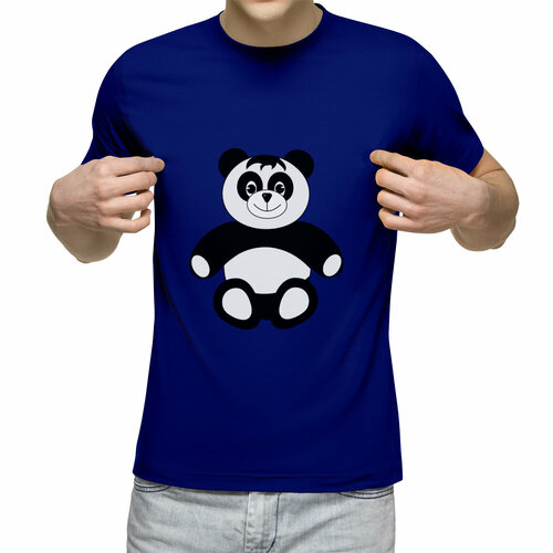 Футболка Us Basic, размер 2XL, синий толстовка худи coolpodarok панда в шапке с пандой
