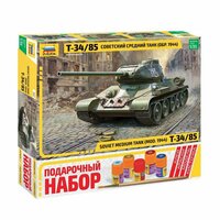 ZVEZDA Сборная модель Советский средний танк Т-34/85, подарочный набор