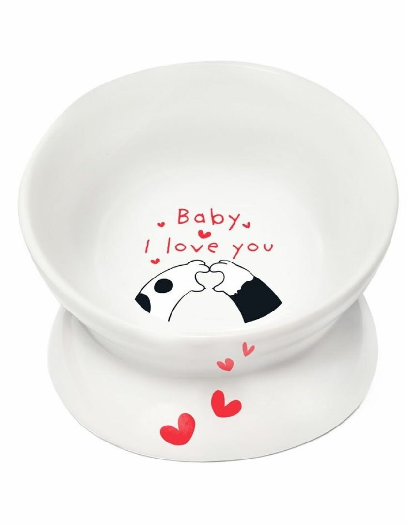 фото Миска керамическая на ножке "С любовью" 0,12л