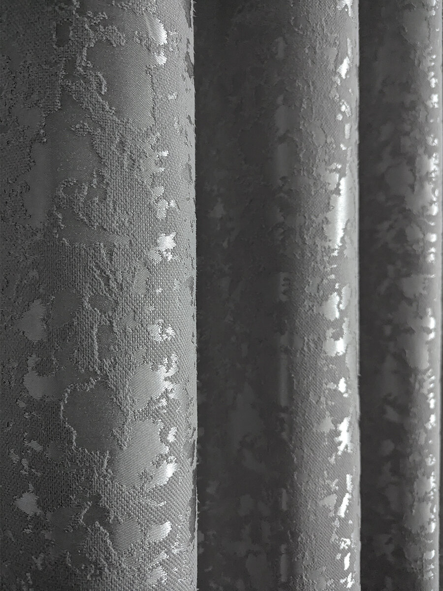 Готовый комплект плотных интерьерных штор(портьер) с рисунком мрамор (2 шт, каждая штора 150x220 см) со шторной лентой - фотография № 3