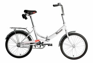 Складной велосипед Forward - КАМА 20 (2023), Белый / Серебристый