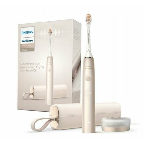 Электрическая звуковая зубная щетка Philips Sonicare DiamondClean Prestige 9900 HX9992/11, желтое золото