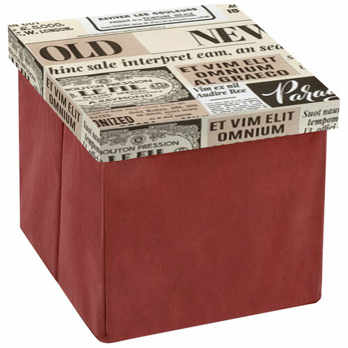 Пуф складной с отделением для хранения 323030 см бордо 1050₽