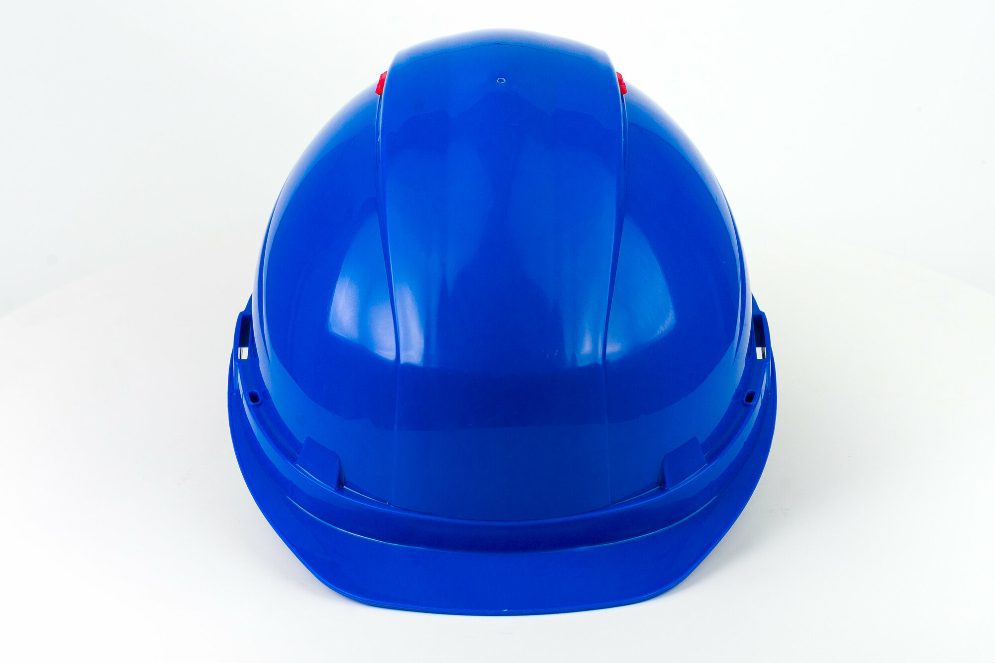 Каска строительная РОСОМЗ RFI-3 BIOT синяя, УФ-индикатор старения каски, храповик