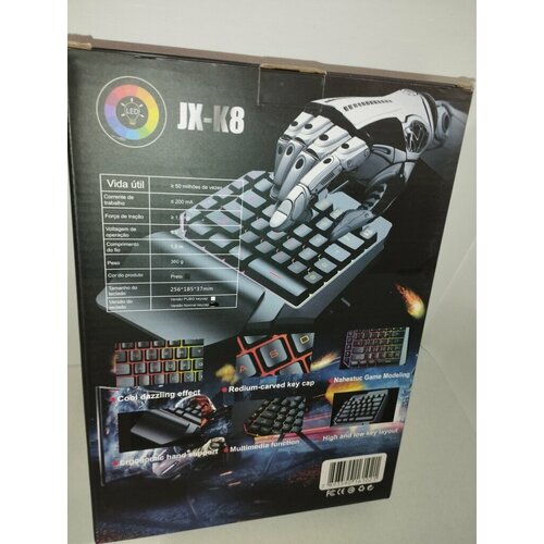 Игровая клавиатура JX-K8 YELANDAR RGB подсветкой черный матовый 130000₽