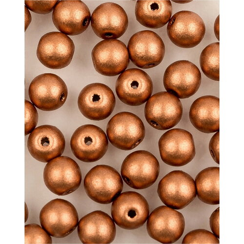 Стеклянные чешские бусины, круглые, Round Beads, 4 мм, цвет Vintage Copper, 150 шт.