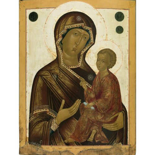 освященная икона армянской божией матери 24 18 см на дереве Тихвинская икона Божией Матери деревянная на левкасе 13 см