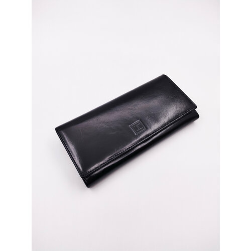 фото Кошелек hassion, фактура глянцевая, черный