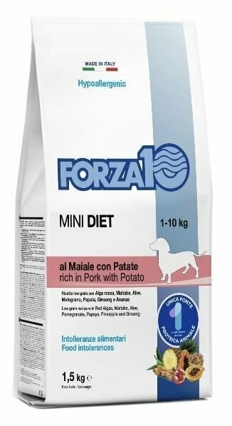 Корм Forza 10 Min. Diet Low Grain Maiale Patate 1.5кг