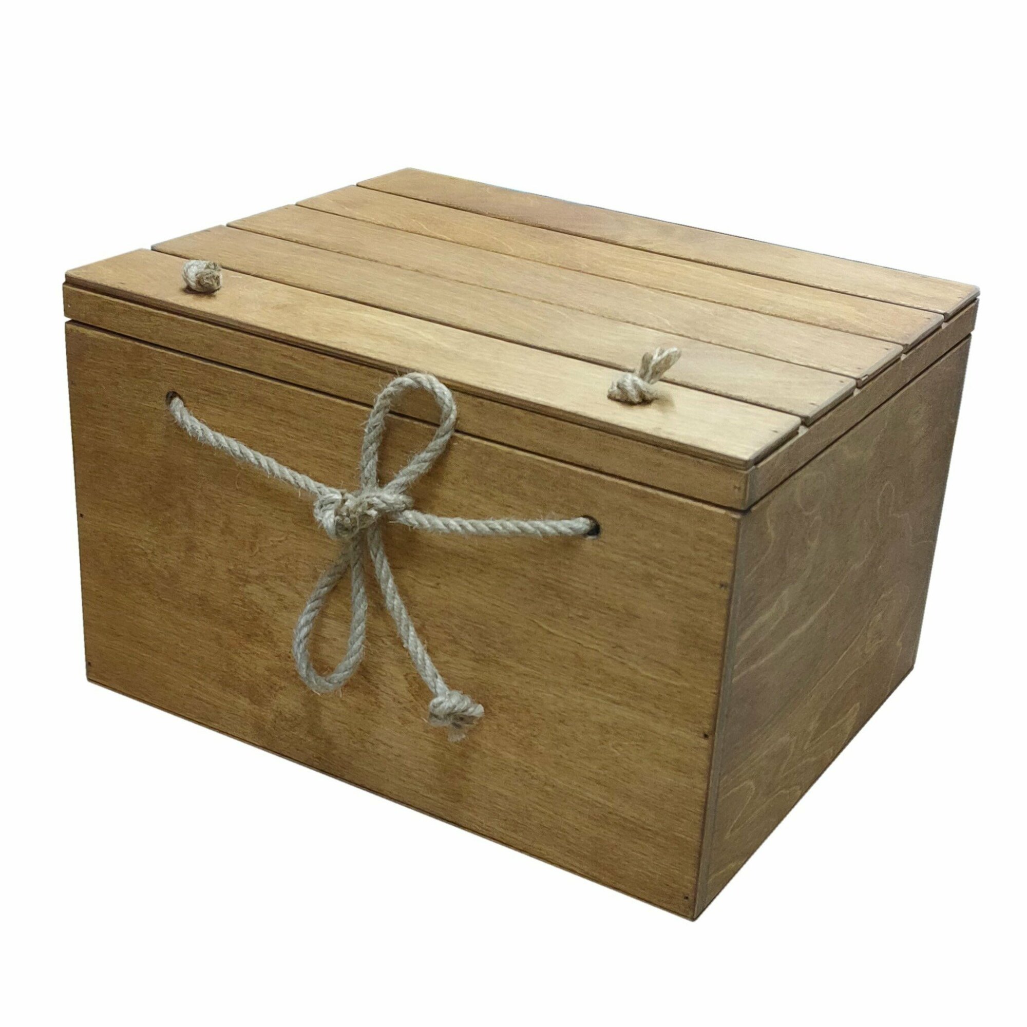 Деревянный ящик ZELwoodBOX, 37х30х23,5 см, дуб коньяк - фотография № 5