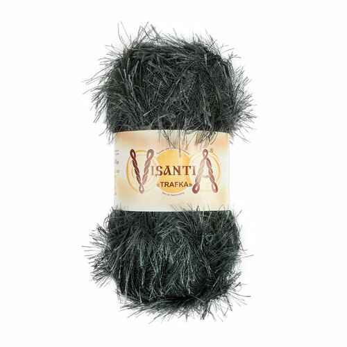 Пряжа VISANTIA "TRAFKA" 100% полиэстер 100 г 150 м №0037 т. серый