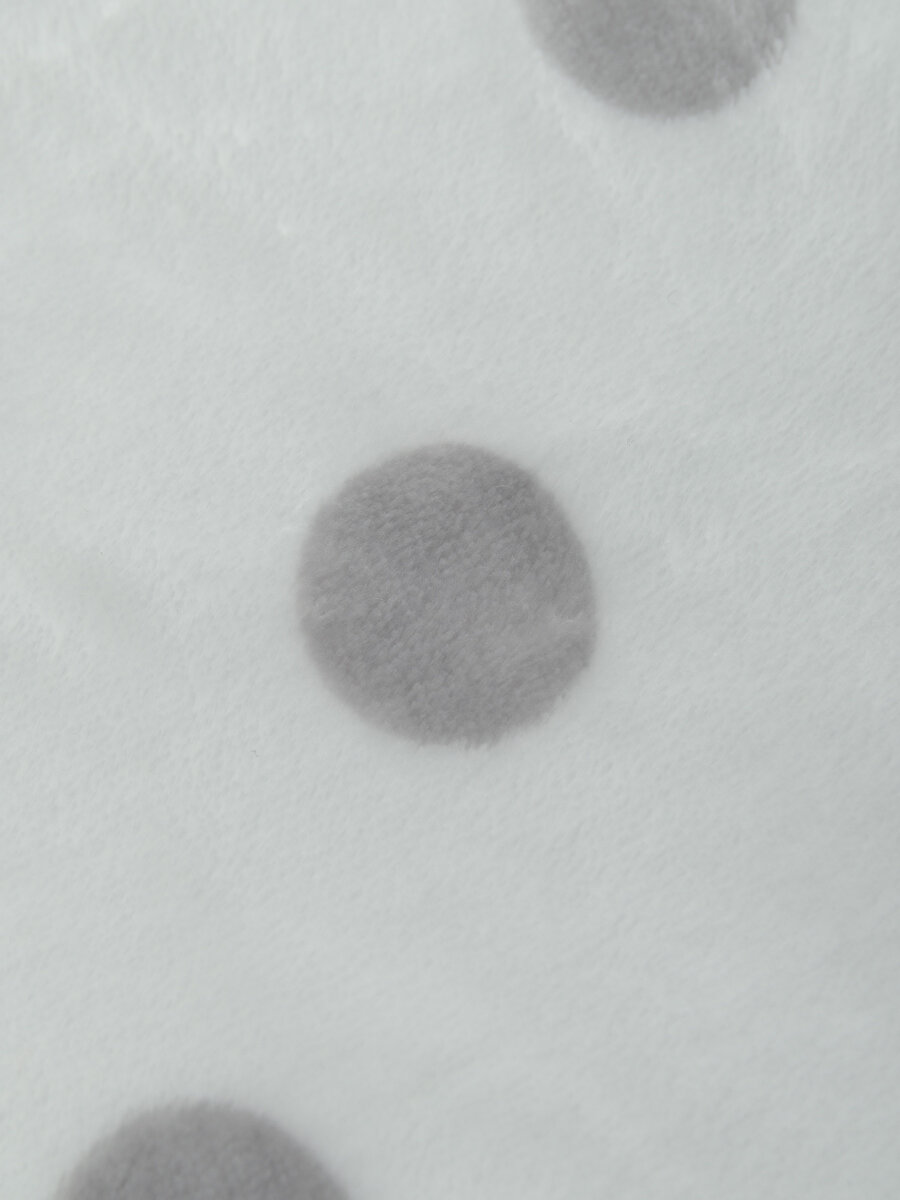 Плед детский TexRepublic Absolute flannel Горох Фланель 110*140 см Серый/белый - фотография № 7