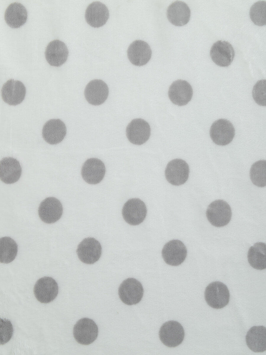 Плед детский TexRepublic Absolute flannel Горох Фланель 110*140 см Серый/белый - фотография № 8