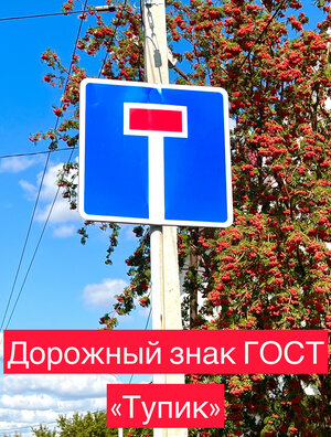 Дорожный Информационный Знак Металлический ГОСТ Тупик П. 6.8.1 ПДД.