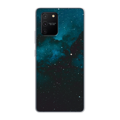 Силиконовый чехол на Samsung Galaxy A91 / Самсунг Галакси А91 Синий космос пластиковый чехол ярко синий камуфляж на samsung galaxy a91 самсунг галакси а91