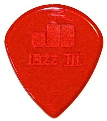Медиатор Dunlop 47R3N Jazz III, красный, 1.38 мм, 1 шт.