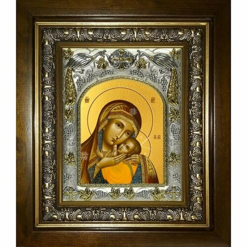 Икона Божьей Матери Корсунская, 14x18 см, в деревянном киоте 20х24 см, арт вк-3063
