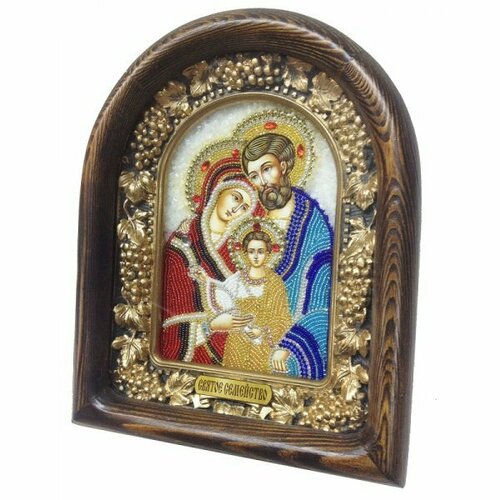 Икона Божией Матери Святое семейство из бисера, арт ДИ-398