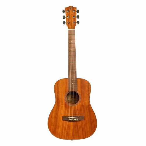 Bamboo GA-34 Mahogany акустическая гитара мини-дредноут, чехол, цвет натуральный