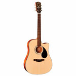KEPMA EDCE K10 Natural Matt трансакустическая гитара, цвет натуральный, в комплекте 3м кабель - изображение