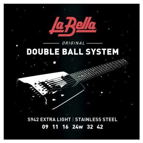 Струны для электрогитары headless LA BELLA S942