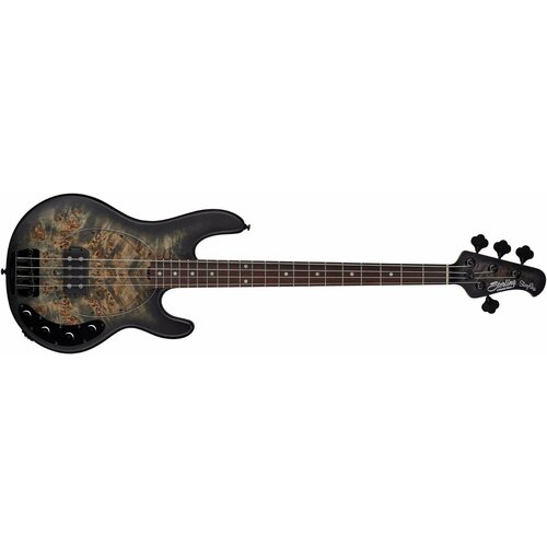 бас гитара sterling by musicman stingray hh poplar burl top trans black STERLING StingRay Trans Black - Бас-гитара 4 струны