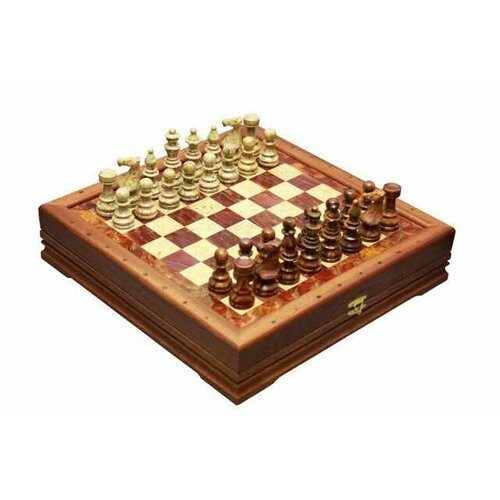Шахматы каменные малые Европейские (высота короля 3,10) 34*34 см 999-RTG-9208