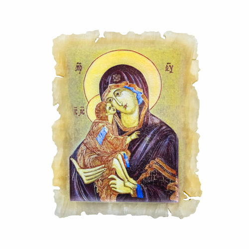 Икона на ониксе Донская Божья матерь (ВхШхД 2см./10см./13см.) каршилов е в донской монастырь