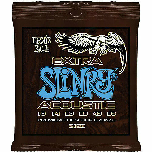 Струны для акустической гитары Ernie Ball Slinky Extra 2150 Extra Light (6 шт) струны для акустической гитары ernie ball 2005