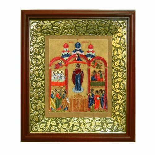 Икона Покров Пресвятой Богородицы (21*24 см), арт СТ-05115-2 икона покров пресвятой богородицы 16 на 26 см арт ст 11016 2r