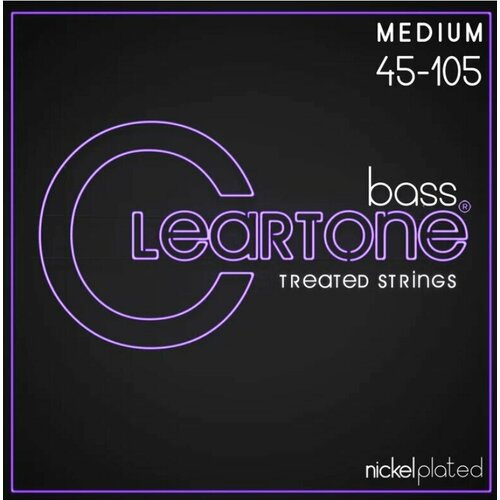6445 Комплект струн для бас-гитары, никелированные, с покрытием, 45-105, Cleartone