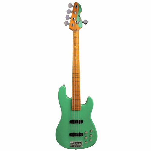 Markbass MB GV 5 Gloxy Val Surf Green CR MP бас-гитара с чехлом, JJ, активный преамп, цвет зеленый