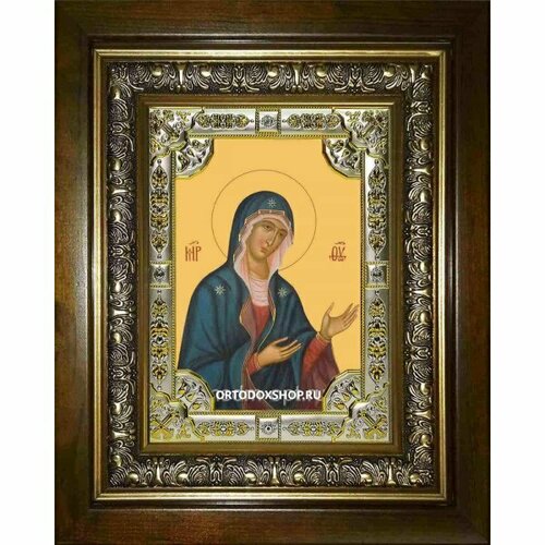 Икона Богородица Деисусная, 18x24 см, со стразами, в деревянном киоте, арт вк-2900 икона богородица деисусная 18x24 см со стразами в деревянном киоте арт вк 2885