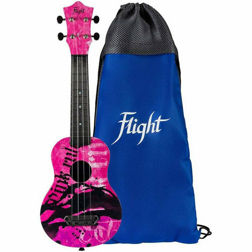 Укулеле сопрано FLIGHT ULTRA S-40 Pink Rules чехол-рюкзак в комплекте