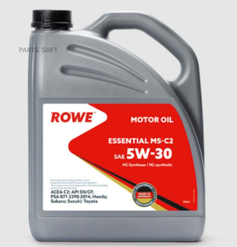 Масло моторное ROWE ESSENTIAL SAE 5W-30 MS-C2 4 Л ROWE / арт. 203634532A - (1 шт)