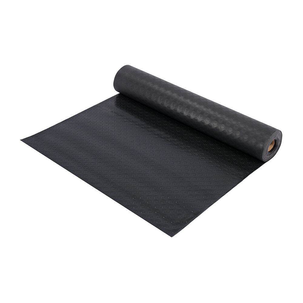 фото Коврик-дорожка ПВХ пятачки 2,4 мм 0,9*10 м, против скольжения, черный VORTEX /1