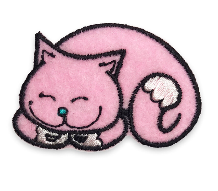 Нашивка розовый кот