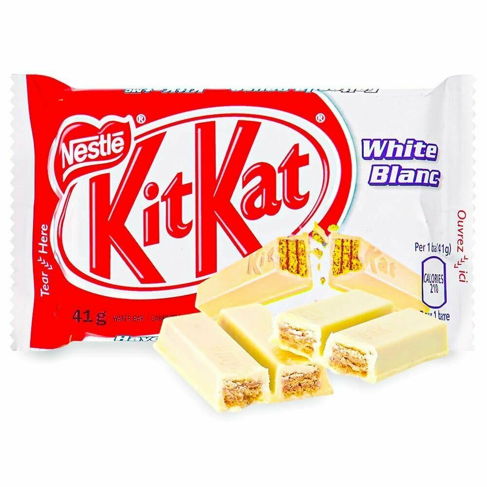 Шоколадный батончик KitKat 4 Fingers White/ Киткат шоколад 4 пальца белый 4 шт (Европа) - фотография № 2