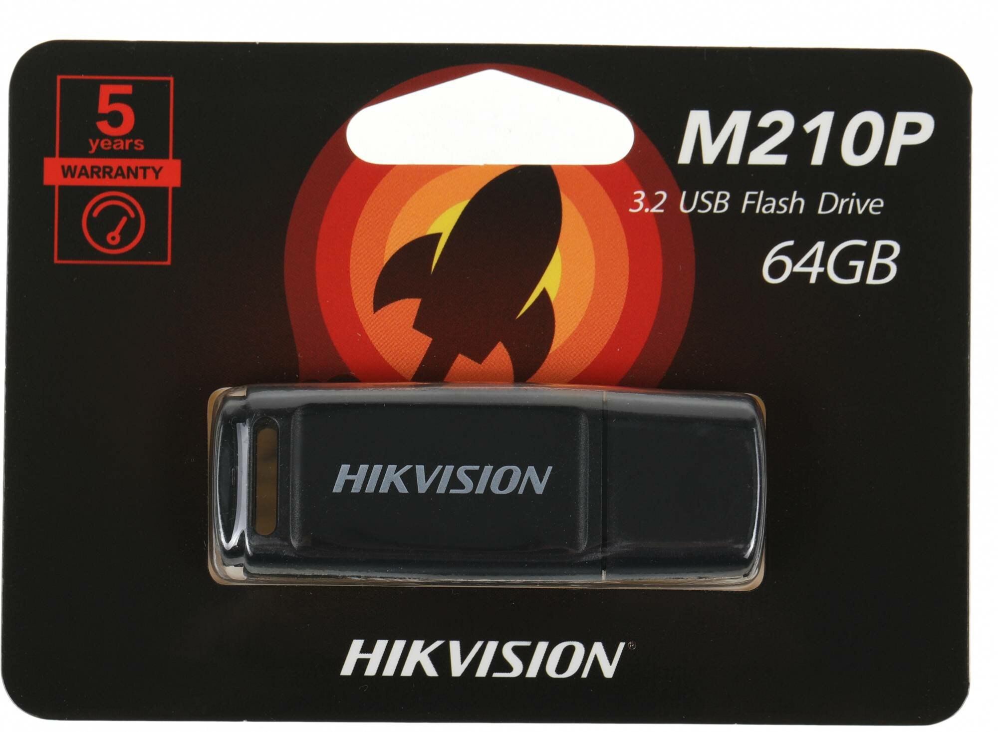Флешка Hikvision M210P HS-USB-M210P/64G/U3 64ГБ USB3.0 черный - фото №2