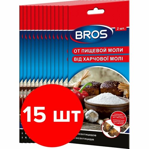 Клеевая ловушка BROS от пищевой моли, 15 уп. по 2 шт (30 шт)