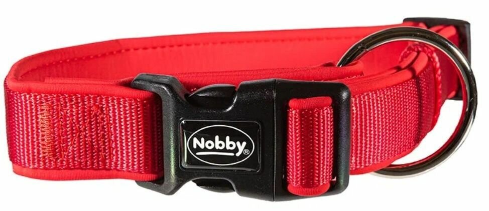 Nobby Ошейник для собак Classic, длина 25-35 см, ширина 15-20 мм, нейлон, красный/красный